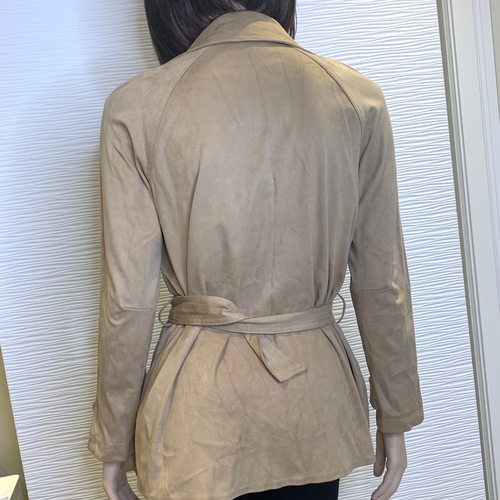 Zara Microfibre Tan Jacket Size XS - Picture 7 of 10